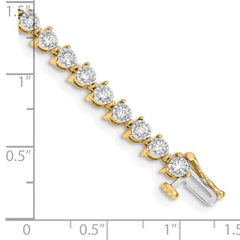 14K Yellow and White Gold Lab Grown Diamond VS/SI GH, Bracelet
