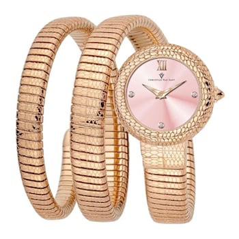 Christian Van Sant Women's Naga Pink Dial, Rose Stainless Steel Watch