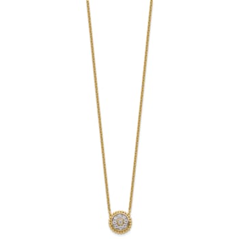 14K Yellow Gold Lab Grown Diamond SI1/SI2, G H I, Circle 18 Inch
Necklace 0.32ctw