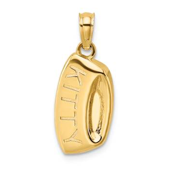14k Yellow Gold KITTY Bowl Charm