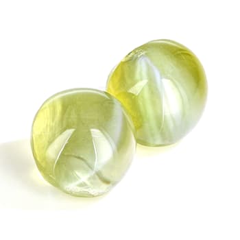 Chrysoberyl Cat's Eye 7mm Round Cabochon Matched Pair 5.15ctw
