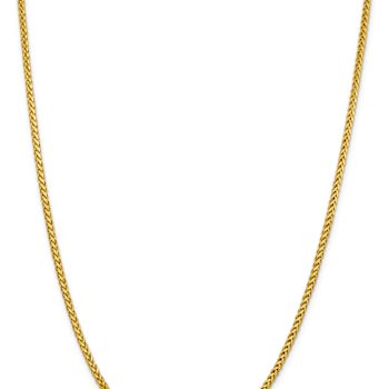 14k Yellow Gold 2.5mm Diamond-Cut Wheat Link 24 Inch Chain