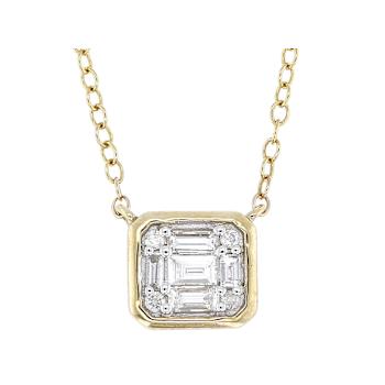 Dainty Diamond Station Necklace In 10K Gold