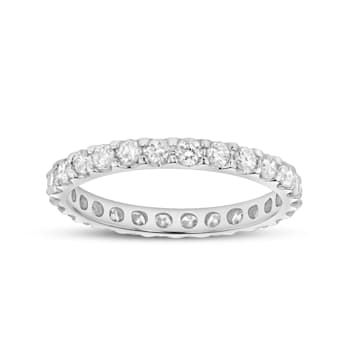 Diamond 14k White Gold Eternity Band 1.00ctw