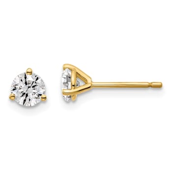 14K Yellow Gold Lab Grown Diamond 2/3ctw VS/SI GH 3 Prong Earrings
