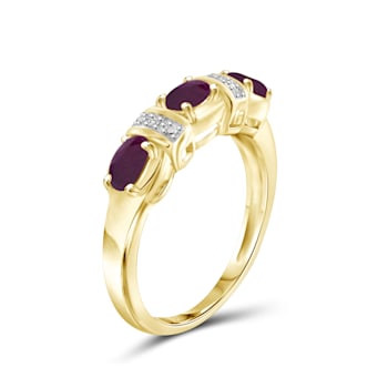 Red Ruby 14K Gold Over Sterling Silver Ring 1.30ctw