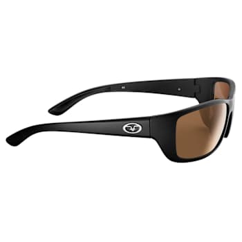 Flying Fisherman Cay Sal Polarized Sunglasses Matte Black Frame/Amber Lens