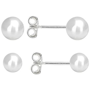 Ball Stud Earring Set Of 2 In Sterling Silver