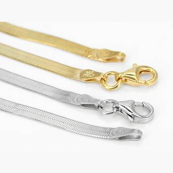 Herringbone Chain Necklace Set Of 2