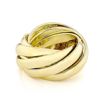 Rolling Band Ring In 18K Gold Over Bronze