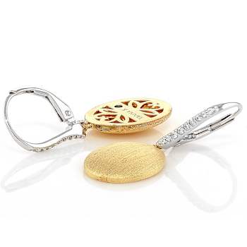 Two-Tone Dangle Earrings In 18K Gold Over Sterling Silver