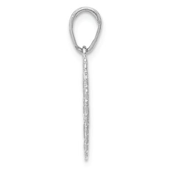 Rhodium Over 14k White Gold Textured and Reversible FOR MY DAUGHTER
Heart Pendant