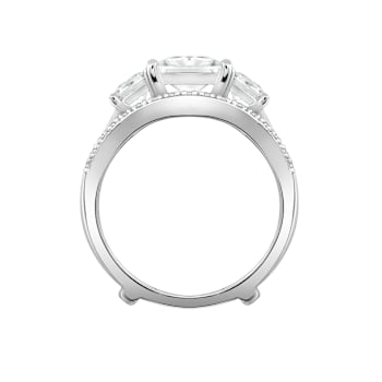 White Cubic Zirconia Platinum Over Sterling Silver Ring 3.51ctw