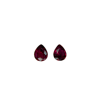 Ruby 7.8x6mm Pear Shape Matched Pair 2.88ctw