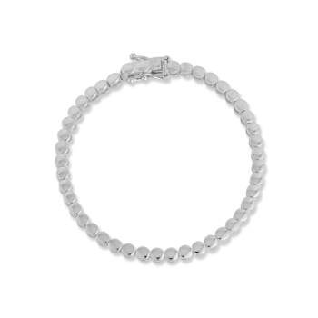 Sterling Statements Rhodium Over Sterling Silver Beaded Tennis Bracelet