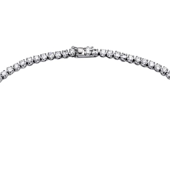 CZ Twist Chain Necklace In Sterling Silver 16 Inch