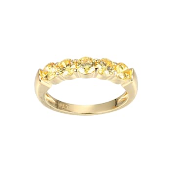 Yellow Cubic Zirconia 18k Yellow Gold Over Sterling Silver Ring 2.00ctw