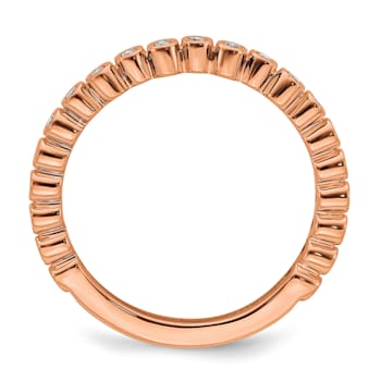 14K Rose Gold Stackable Expressions Diamond Ring 0.11ctw