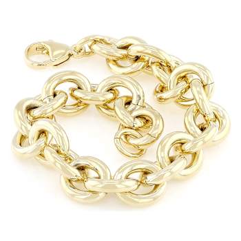 Rolo Chain Bracelet 18K Gold Over Bronze