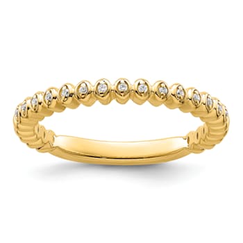 14K Yellow Gold Stackable Expressions Diamond Ring 0.045ctw