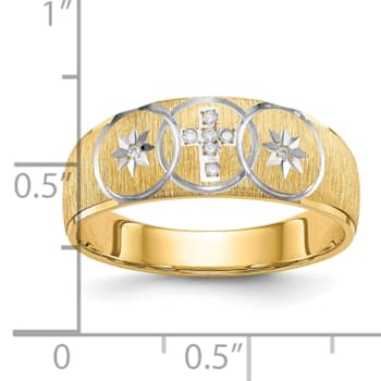 14K Yellow Gold AA Quality Mens Wedding Band