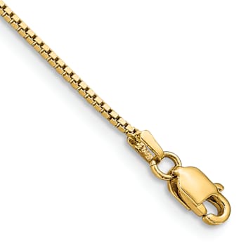 10k Yellow Gold Box Link Anklet