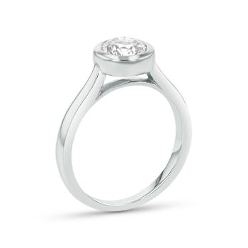 1.00ct Lab Grown Diamond Bezel Set Ring in 14k White Gold