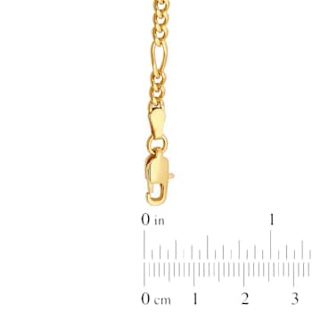 Robert Alton Men's Yellow Figaro Chain Necklace 3.50mm In Ion-Plated
Stainless Steel 24 Inch