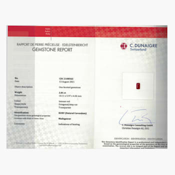 Ruby 10.11x5.97mm Emerald Cut 2.81ct