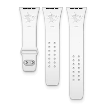Gametime Pittsburgh Penguins Debossed Silicone Apple Watch Band (38/40mm
M/L). Watch not included.