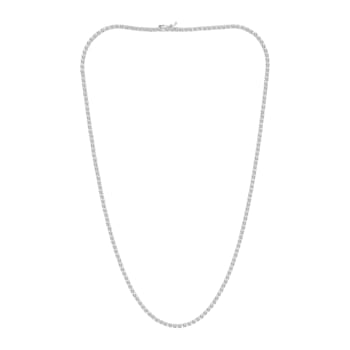6.15ctw Diamond Tennis Necklace in 14k White Gold