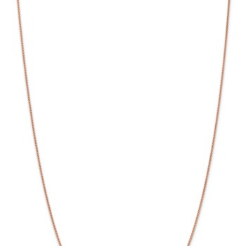 14k Rose Gold 1.25mm Solid Polished Spiga 24 Inch Chain