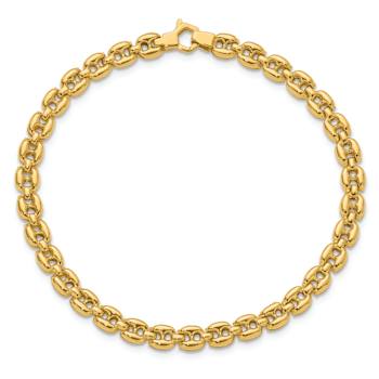 14k Yellow Gold Polished 4.9mm Fancy Link Bracelet