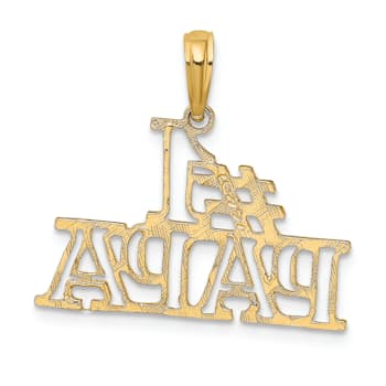 10K Yellow Gold #1 PAPA Cut-out Charm