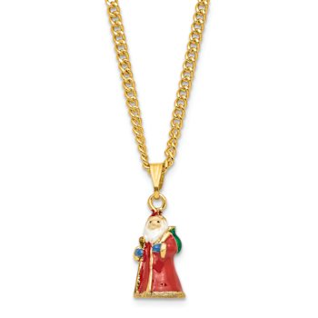 NOBLE Santa with Gifts & Staff Trinket Box
