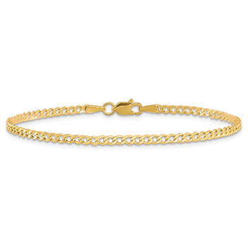 10k Yellow Gold 2.5mm Curb Link Bracelet