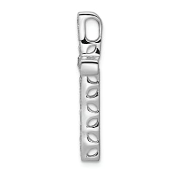Rhodium Over 14K White Gold 3/8ct. Diamond Cross Chain Slide