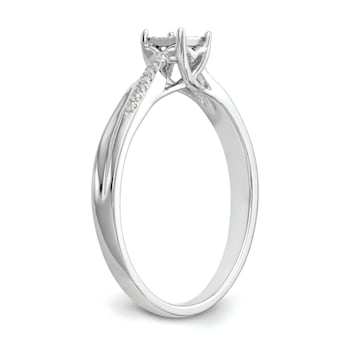Rhodium Over 14K White Gold First Promise Diamond Promise/Engagement
Ring 0.05ctw
