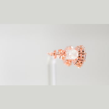 Amethyst and CZ 0.95 Ctw Round 18K Rose Gold Over Sterling Silver Center
Design Earrings Jewelry