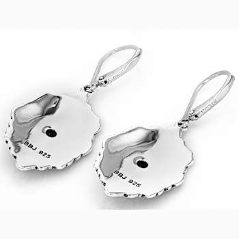 Oxidized Sterling Silver Feather Dangle Earrings