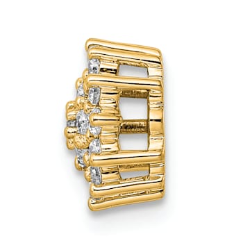 14K Yellow Gold Lab Grown Diamond SI1/SI2, G H I, Cluster Chain Slide
Pendant 0.28ctw