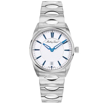 Mathey Tissot Women's Classic White Dial, Stainless Steel Watch