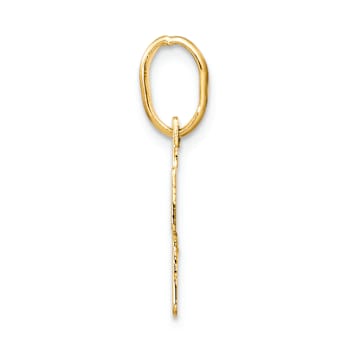 14k Yellow Gold Polished Cross Charm
