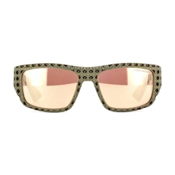 Dior 3D Brown Frame / Pink Silver Mirrored Lenses Sunglasses