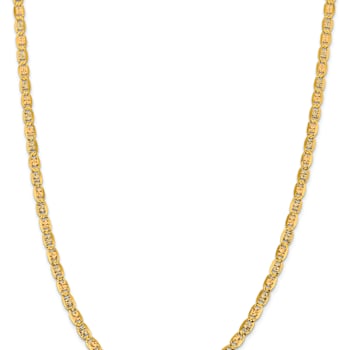 14k Yellow Gold, 14k Rose Gold and 14k White Gold 4.65mm solid Pavé
Valentino 16 Inch Chain