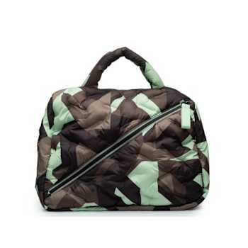 GO Dash Dot Puffle Handbag in Camo Mint