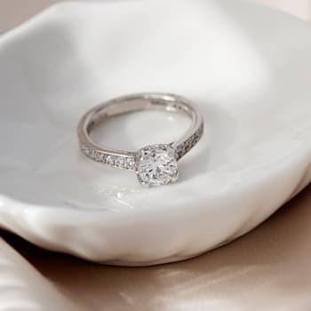 White Cubic Zirconia Platinum Over Sterling Silver Ring 1.70ctw