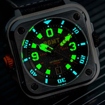 RGMT Pershing Black Dial White Bezel Black Stainless Steel Band
Automatic Watch