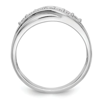 Rhodium Over 14K Gold Lab Grown Diamond SI1/SI2, G H I, Men's Band