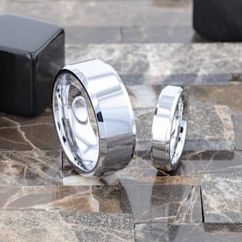 CORINTHIAN Beveled Tungsten Carbide Ring 8mm